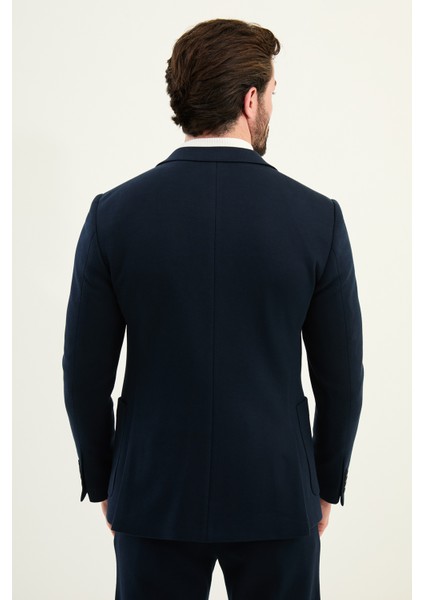 Dokulu Slim Fit Mono Yaka Torca Cep Beli Lastikli Ipli Erkek Takım Elbise indirimleri