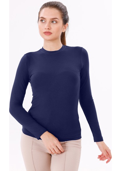 Kadın Uzun Kol Body - Bisiklet Yaka modelleri