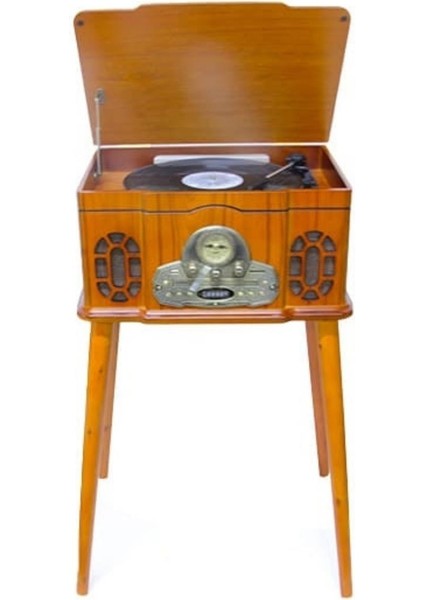 Pikap Ahşap Standlı Plakçalar Radyo Bluetooth USB CW005