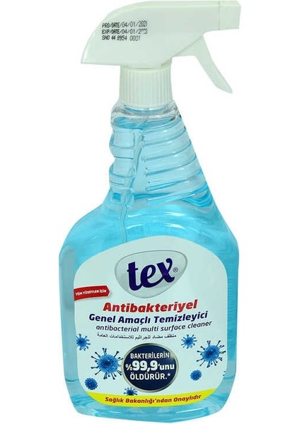 Genel Amaçlı Temizleyici Tüm Yüzeyler Için Spreyli Mavi 750 ml