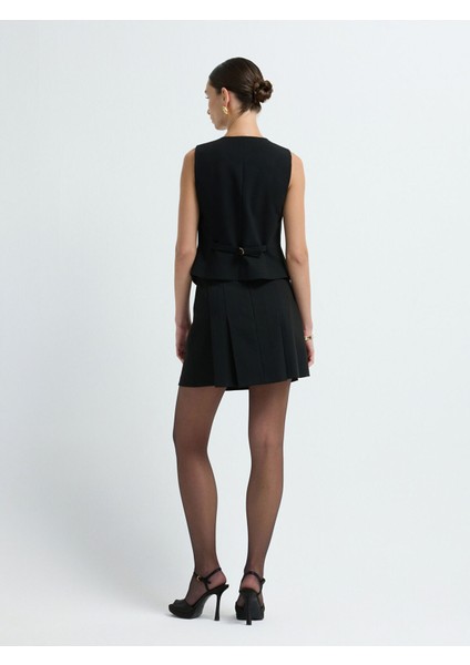 V Yaka Yelek Siyah 17940965012