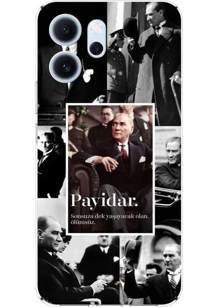 Oppo Reno 14F Uyumlu Atatürk Payidar Baskılı Silikon Kılıf