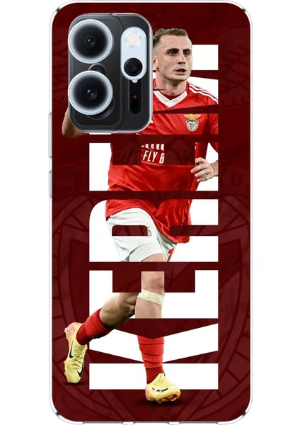 Oppo Reno 14F Uyumlu Kerem Aktürkoğlu Benfica Baskılı Silikon Kılıf