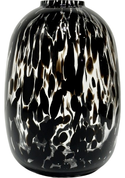 Siyah Leopar Vazo Küçük Boy