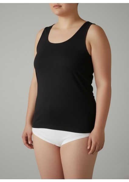 Kadın Ribana Mat Biyeli Geniş Askılı 3'lü Paket Normal ve Büyük Battal Beden - Berrak fiyatları