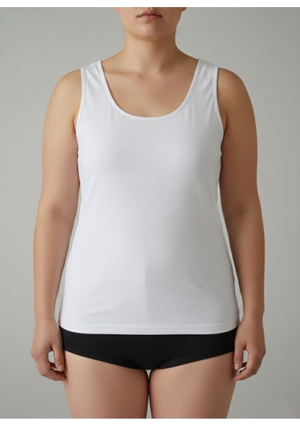 Kadın Ribana Mat Biyeli Geniş Askılı 3'lü Paket Normal ve Büyük Battal Beden - Berrak modelleri