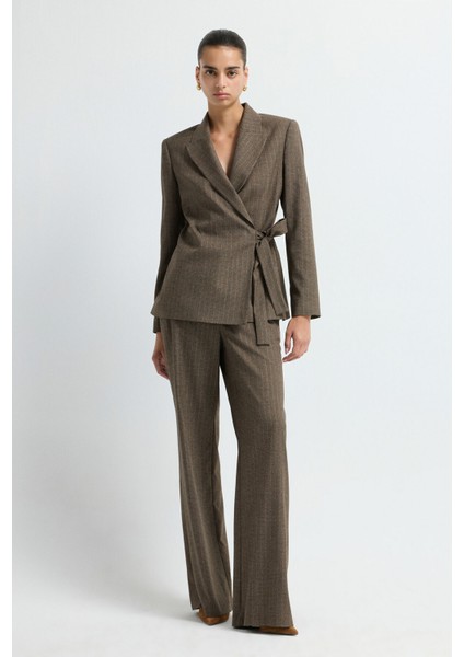 Yandan Bağlamalı Ceket Kahve 11945733001 modelleri