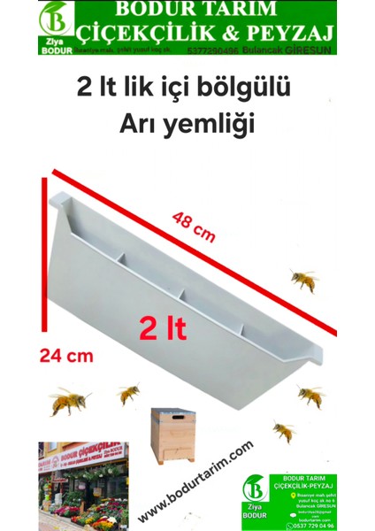Bodur Tarım Bulancak Çanta Tipi iç Kısmı Bölgülü Arı Yemlik Şelbetlik kalite Plastik 2 Lt 48*24,cm