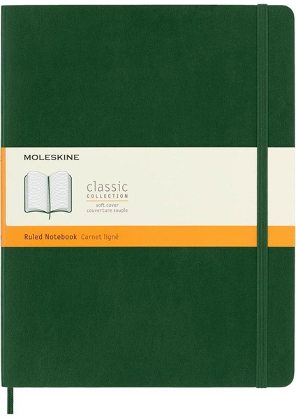 Classic Yumuşak Kapak Çizgili Defter 19X25 Myrtle Green