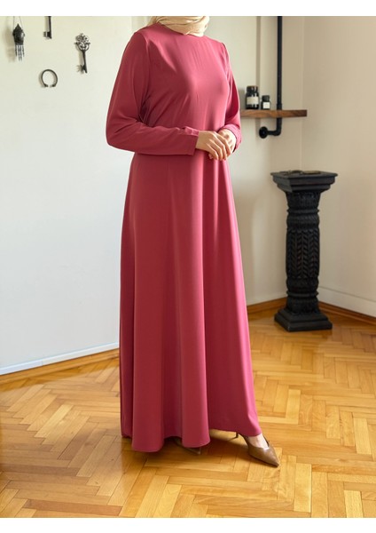 Pelerinli Bel Bağlamalı Elbise 1002