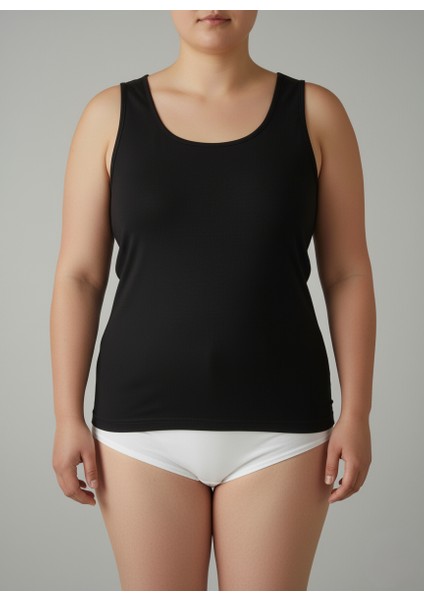 Kadın Ribana Mat Biyeli Geniş Askılı 6'lı Paket Normal ve Büyük Battal Beden - Berrak modelleri