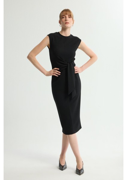 Bağlamalı Kolsuz Elbise Siyah 124L9744000 modelleri