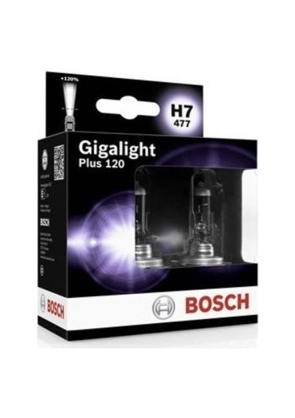 Gigalight Plus 120 H7 Ampül 2'li Set