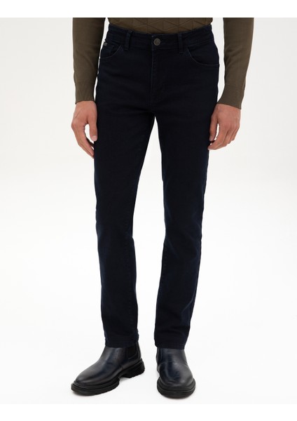 Erkek Koyu Lacivert Slim Fit Jean Pantolon 50317229-VR100 fiyatları