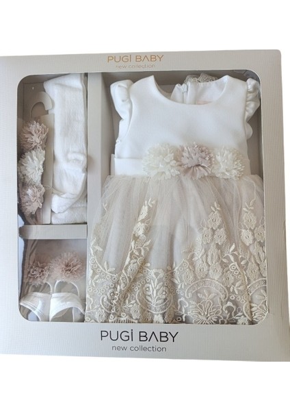 4028P Kız Bebek Mimoza Dantelli Elbise ve Mevlütlük Takım fiyatları