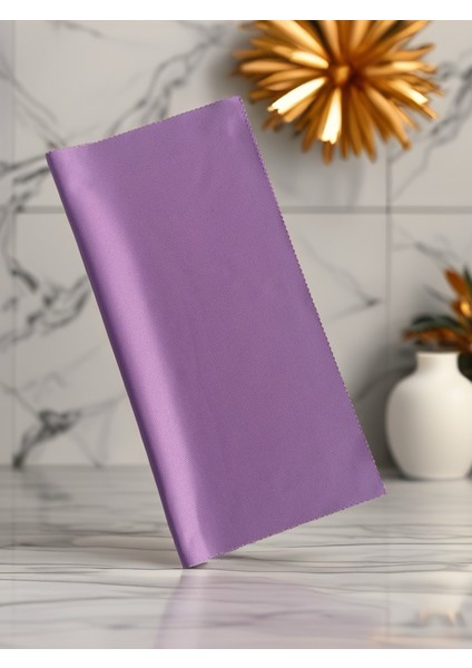 Aliva's Premium Mikrofiber Cam ve Ayna Bezi- Sihirli Temizlik Bezi- 40X40 Cm- Mor Renk