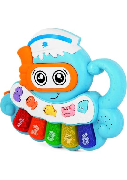 Sesli ve Işıklı Piyanolu Ahtapot - Mavi fiyatları