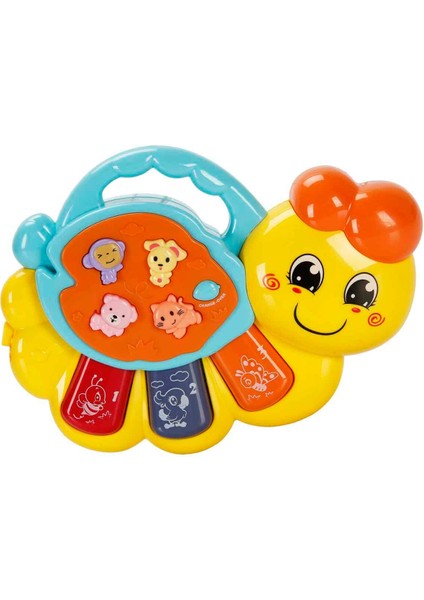 Sesli ve Işıklı Piyanolu Tırtıl - Sarı