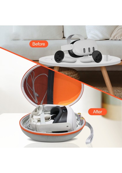 Jys JYS-MQ008 Meta Quest 3 Vr Gözlük Darbeye Dalı Taşıma Çantası Taşınabilir Sert Kabuk Çanta El Çantası - Gri (Yurt Dışından) fırsatları