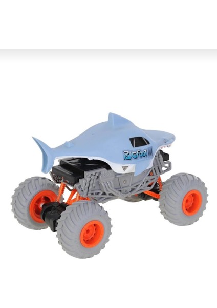 Rc Monster Truck Benekli Köpek Tasarımlı Uzaktan Kumandalı Off-Road Jeep Araba Turuncu Beyaz indirimleri