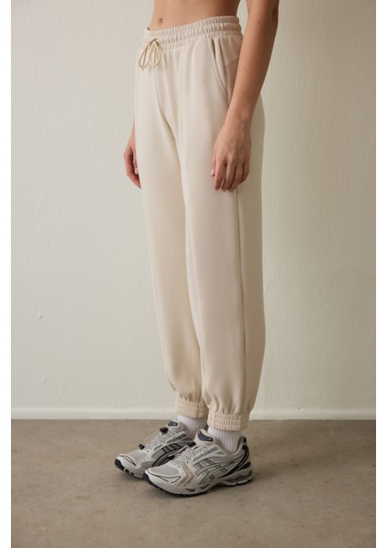 Bej Modal Şardonlu Jogger Eşofman Altı fiyatları