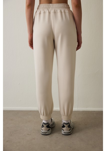Bej Modal Şardonlu Jogger Eşofman Altı fırsatları