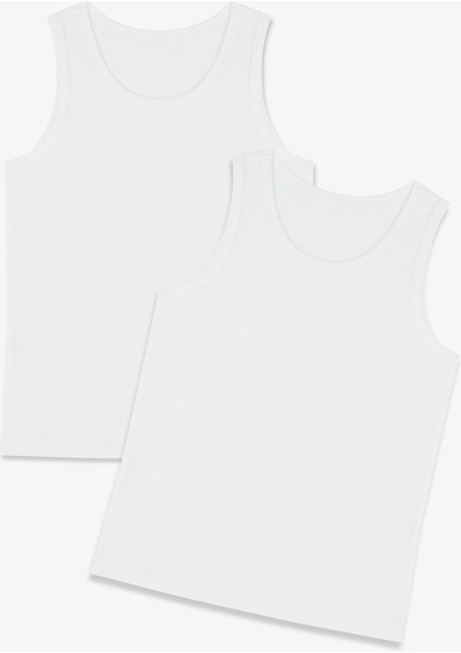 Erkek Çocuk Pamuklu Organik Beyaz 2 li Atlet fırsatları