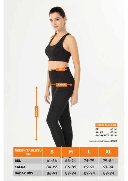 Enenstyle Fashıon Boutıque Sporcu Modeli Yazlık Cepli Spor Taytı Fitness Gym Training Siyah Spor Tayt modelleri