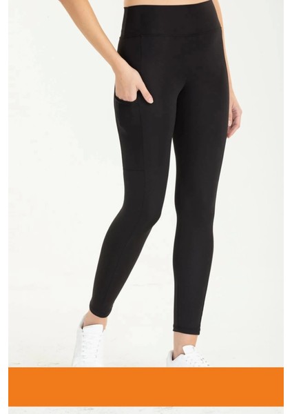 Enenstyle Fashıon Boutıque Sporcu Modeli Yazlık Cepli Spor Taytı Fitness Gym Training Siyah Spor Tayt indirimleri