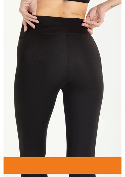 Enenstyle Fashıon Boutıque Sporcu Modeli Yazlık Cepli Spor Taytı Fitness Gym Training Siyah Spor Tayt