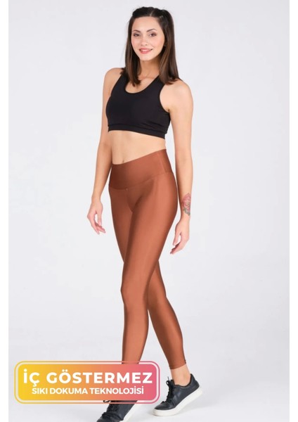 Enenstyle Fashıon Boutıque Kadın Konforlu Yeni Sezon Sporcu Modeli Yazlık Spor Taytı Fitness Gym Training Parlak Spor Tayt