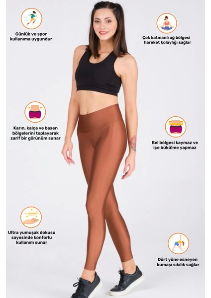 Enenstyle Fashıon Boutıque Kadın Konforlu Yeni Sezon Sporcu Modeli Yazlık Spor Taytı Fitness Gym Training Parlak Spor Tayt fiyatları