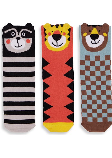 Hayvanlar Erkek Çocuk 3'lü Kutulu Çorap indirimleri