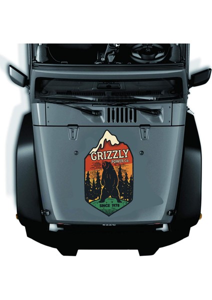 Grizzly Ayı Avcı Sticker - Doğa Kamp 4x4 Off Road Adventure Sticker Araba Oto Karavan Motosiklet Etiket 02111 fiyatları