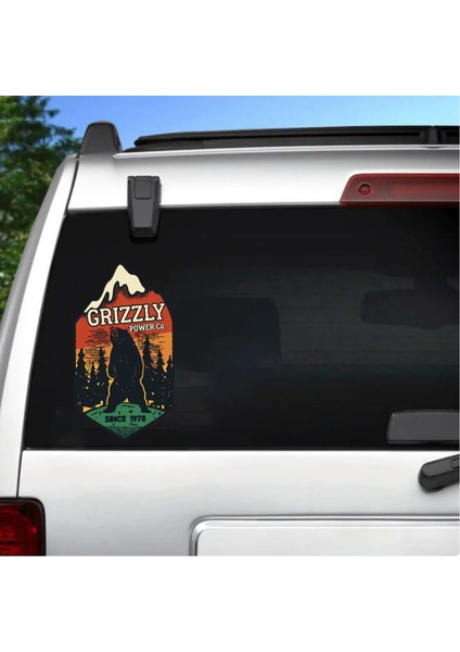 Grizzly Ayı Avcı Sticker - Doğa Kamp 4x4 Off Road Adventure Sticker Araba Oto Karavan Motosiklet Etiket 02111 indirimleri