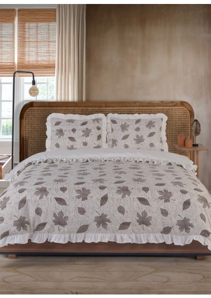 %100 Pamuk Fırfırlı Çift Kişilik Nevresim Takımı