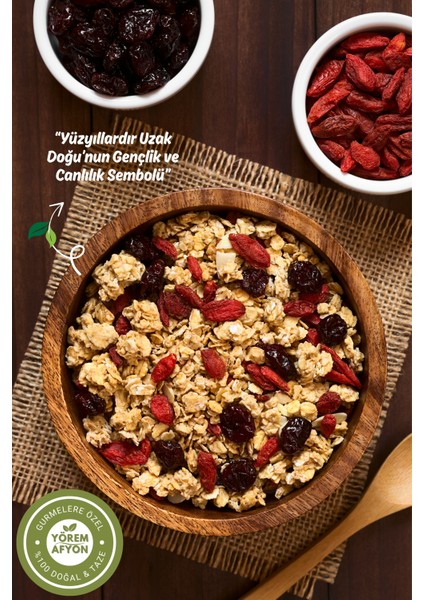 Yörem Afyon Doğanın Kırmızı Mucizesi Kadim Gençlik Sırrı Doğal Gojiberry, Kurt Üzümü (Lycium Barbarum) | 90GR. indirimleri