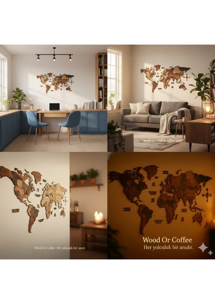 Bunn Ahşap Dünya Haritası