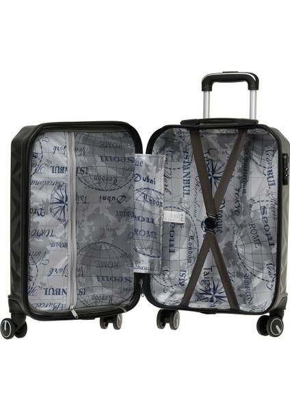 Hexagon -B Abs 5pr Antrasıt Unisex Büyük Boy Valiz modelleri