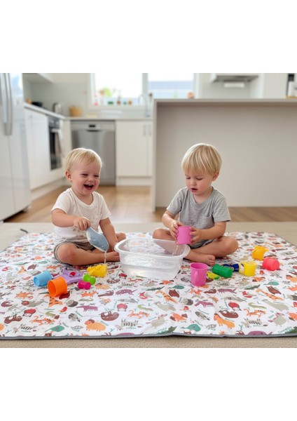 145X180CM Ebatında, Zoo, Bebek Banyo Küveti Altı Için Sıvı Geçirmez Yer Örtüsü indirimleri