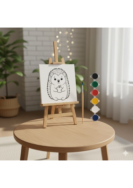 Çocuklar Için Sevimli Kirpi Tuvali Eğitici ve Eğlenceli Boyama Seti fiyatları