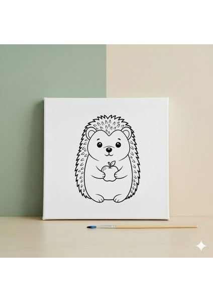 Çocuklar Için Sevimli Kirpi Tuvali Eğitici ve Eğlenceli Boyama Seti modelleri