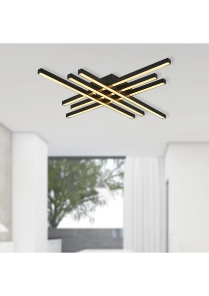 Altı Çubuklu Siyah LED Tavan Aydınlatma