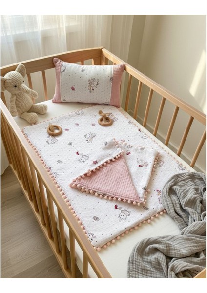 Battaniyeli 3'lü Müslin Alt Açma Seti, Minderi, Müslin, Bebek Yastığı, Yenidoğan, Bebek Ürünleri fiyatları