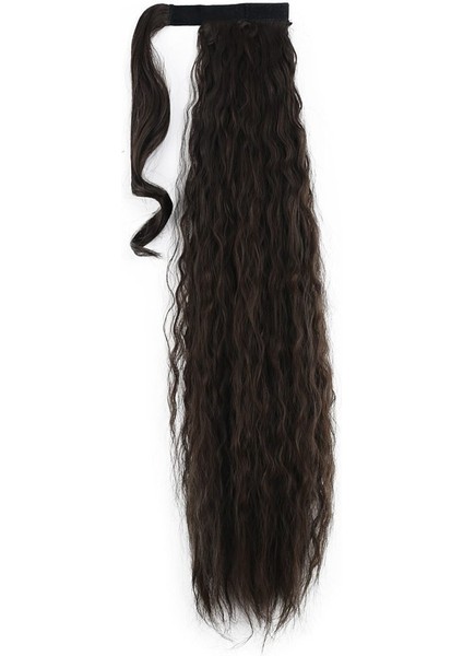 Bağlamalı Kabarık Dalgalı At Kuyruğu / Açık Kahve modelleri