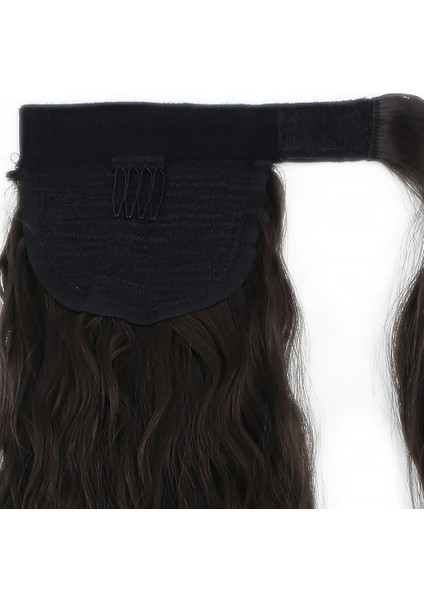 Bağlamalı Kabarık Dalgalı At Kuyruğu / Açık Kahve indirimleri