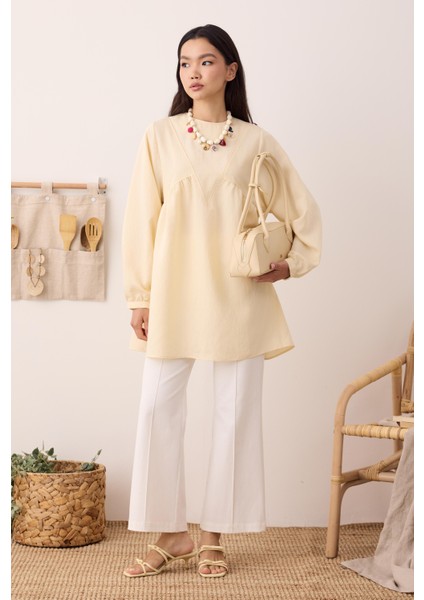 V Panama Tunik Vanilya indirimleri