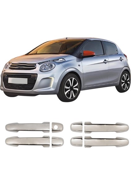 Citroen C1 Uyumlu 2005 Ve Üzeri Krom Kapı Kolu 4 Kapı Paslanmaz Çelik fiyatları
