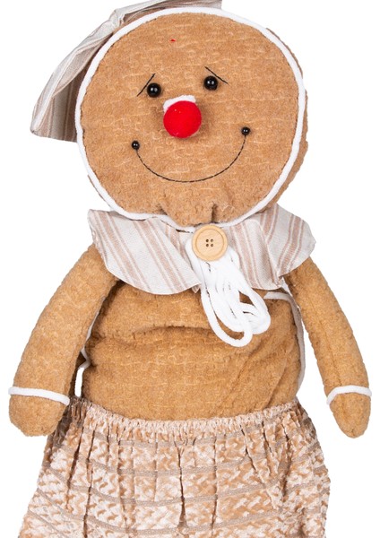 Yılbaşı Süsü, Kurabiye Kadın, Kahverengi - Uzayan Ayaklı, 30X60-90 cm fiyatları