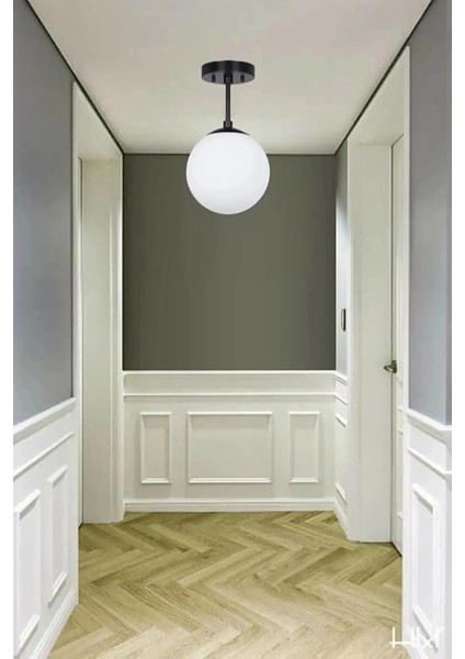 Mini Modern Glop Camlı Tekli Tavan Plofonyer Avize